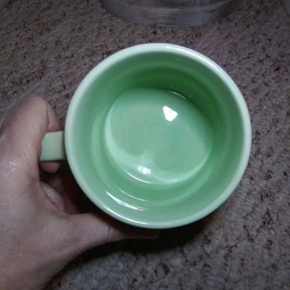 Anthropologie Lottie Green, Yellow, Brown & Blue Ceramic "E" Initial Mug - Picture 6 of 8